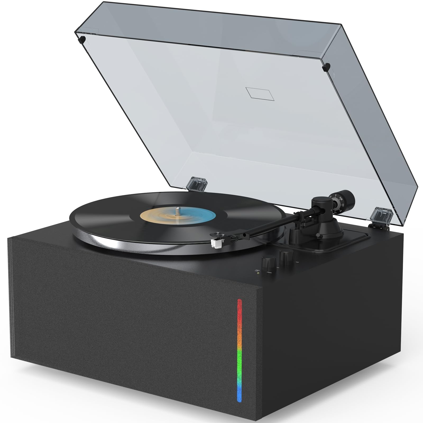 Turntables All-in-1 Vinyl Record Players with 2 Tweeter & 2 Bass HiFi Stereo ...