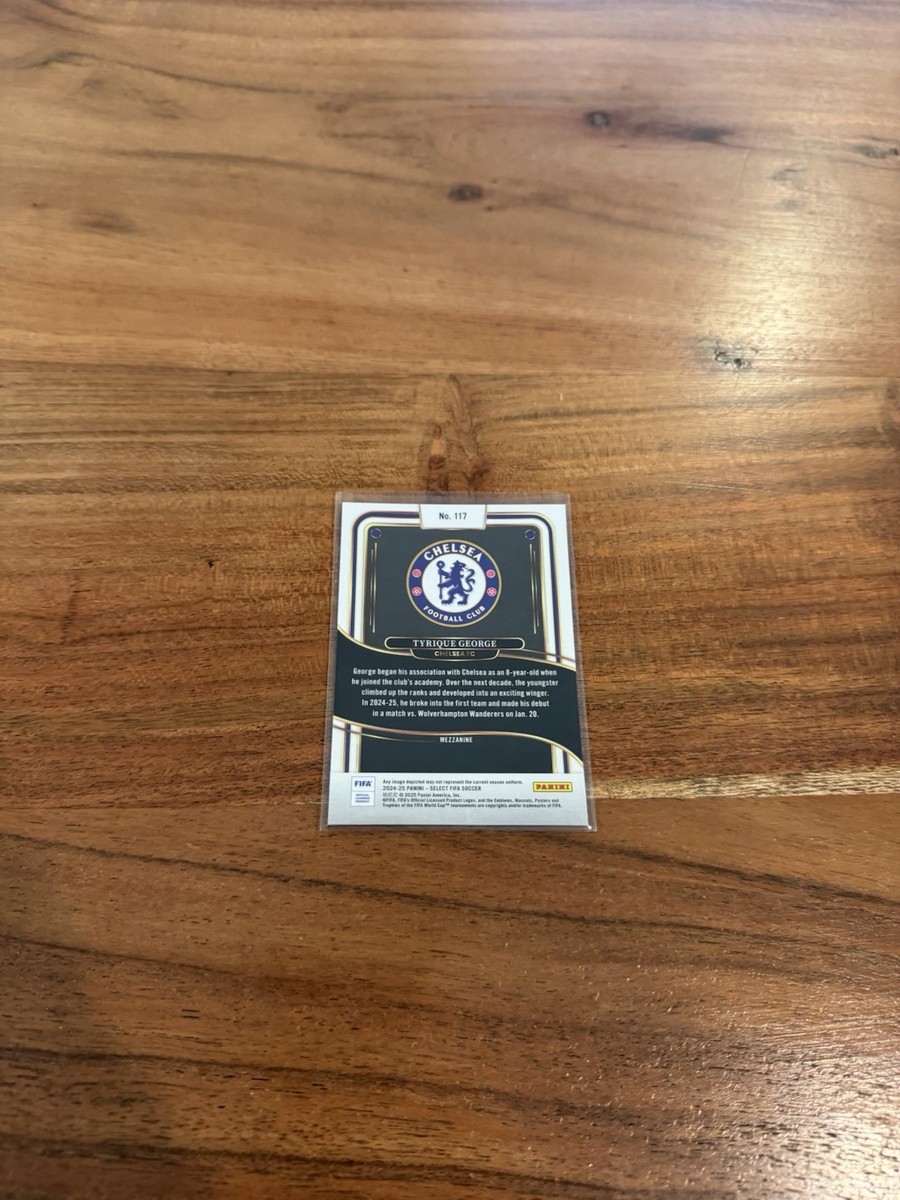 Tyrique George 2024-25 Panini Select FIFA Rookie RC NRMT+ Chelsea