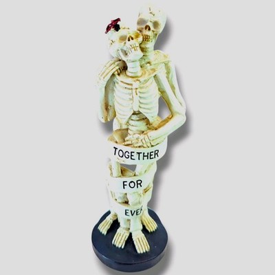 Skeletons Together For Ever Figure 7'' Wedding Gift Cake Topper Bride Groom Decor