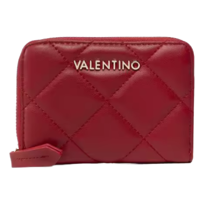 Mario Valentino Ocarina Women's Quilted Wallet Medium Rosso Red