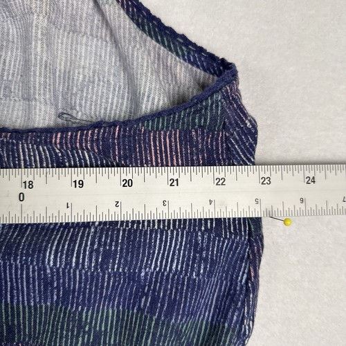 UNIVERSAL THREAD Maxi Sundress Sz 2X Blue Linen Blend Surplice Pockets Strappy - Picture 5 of 11