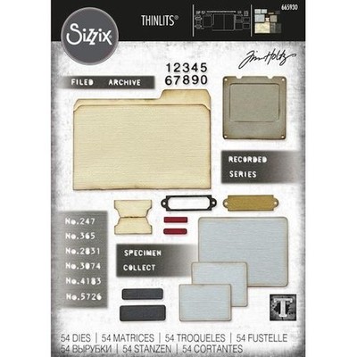 Sizzix Thinlits Matrizenset 54-teilig - Specimen by Tim Holtz 665930