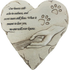 Heart Shaped Pet Dog Memorial Stones Grave Markers, Pet Dog Headstones Memorial