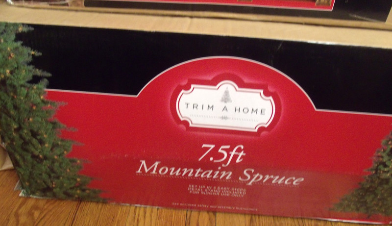 Trim A Home Christmas Mountain Spruce Artificial tree 7.5 ft Multi Color Pick UP