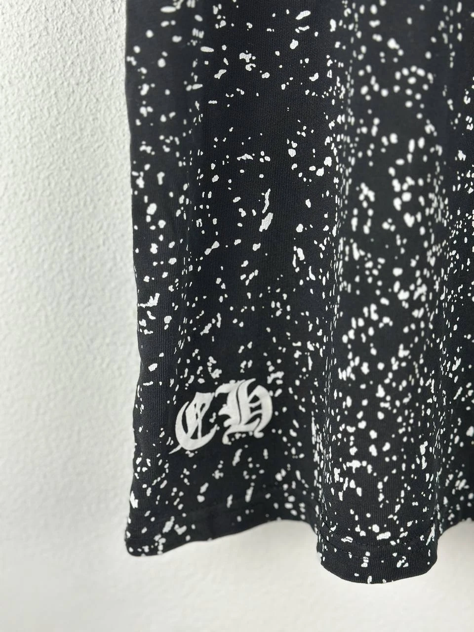 CHROME HEARTS T Shirt Cromo Cuori Cimitero Croce Nera Uomo Taglia M