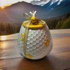NEW CERAMIC BEE HONEY POT WITH HONEY STICK VERY NICE LOOKING. — photo 1
