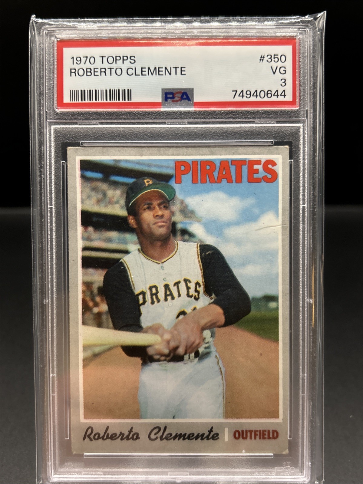 1970 Topps - Roberto Clemente #350 PSA 3 view 1
