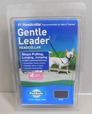 PetSafe Gentle Leader Headcollar PETITE Under 5lb No Pull Dog Training Black NOS