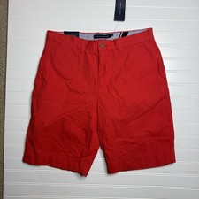 NWT TOMMY HILFIGER FLEX 10 INSEAM CLASSIC FIT FLAT FRONT SHORT Red 32