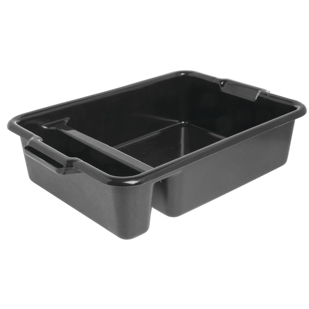 Vollrath Black HD Two-Compartment 23 x 17 x 6" Dish Box