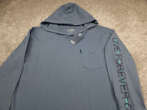 Live Forever Golf Hoodie Herren Medium Grau LFG Leicht Neu Mit Etikett - Bild 3 von 16
