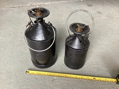 antique French Railway Sncf Oil Or Parrafin Jugs,pourers,super,prop,display. - Image 1 of 4