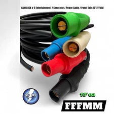 CAM LOCK # 2 Entertainment  / Generator / Power Cable / Panel Tails 10' FFFMM