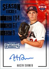 2016 Panini Elite Extra Edition #18U-HD Hagen Danner USA Baseball Tickets