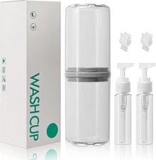 Travel Toothbrush Case with 2 Bottles, Portable Toothpaste Storage