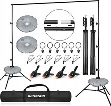 Fotostudio Hintergrundständer Set 260x300cm mit Zubehör & Tasche