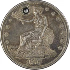 1877 S Trade Silver Dollar XF EF Extremely Fine Details SKU:I24273