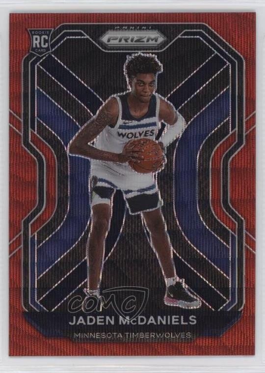 2020-21 Panini Prizm Ruby Wave Prizm Jaden McDaniels #277 1h6