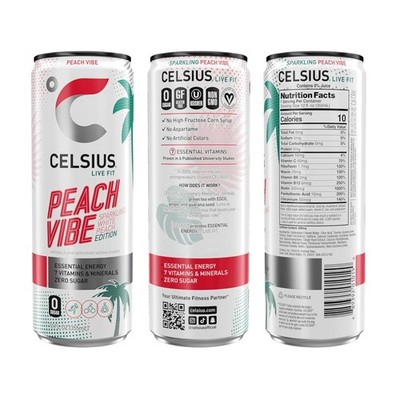 Sugar-Free Energy Drink - 7 Essential Vitamins, Pack of 12