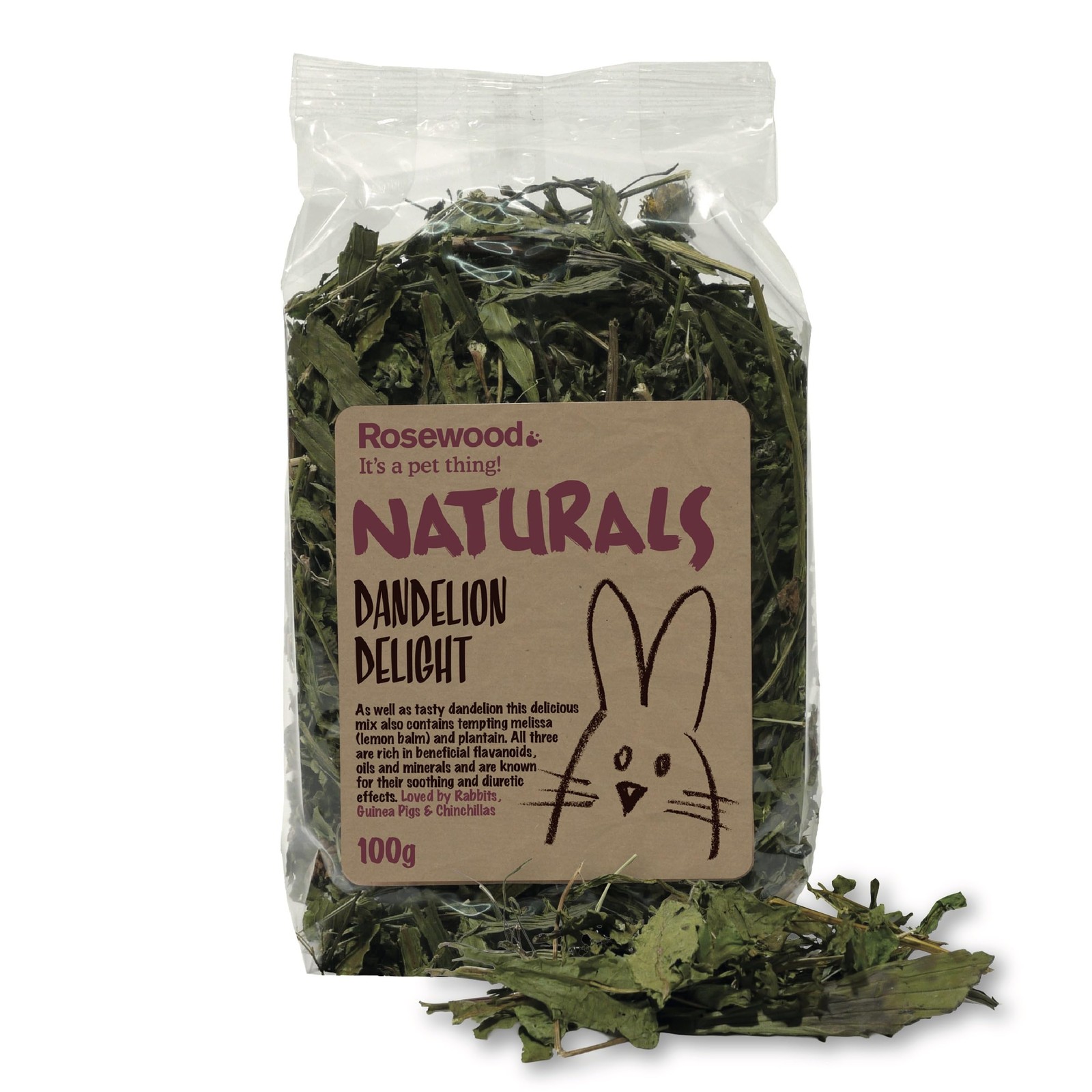 Rosewood Naturals Dandelion Delight Small Animal Treat for Rabbits Guinea Pigs