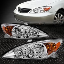 For 02-04 Toyota Camry Chrome Housing Amber Corner Headlight Replacement Lamps For 02-04 Toyota Camry Chrome Housing Amber Corner Headlight Replacement Lamps