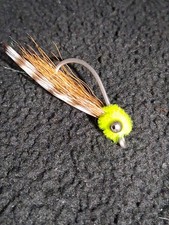 BONEFISH PUFF CHARTREUSE SALTWATER FISHING FLIES SIZE 4 IDYLWILDE FLY CO