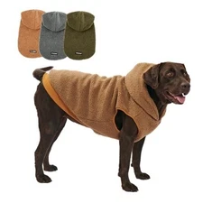  Fleece Dog Hoodie Sweater | Teddy Sherpa Outer & Soft Polar XX-Large Brown