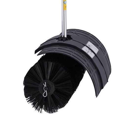 Gas Power Handheld Sweeper Broom Driveway Turf Artificial Grass Snow Clean 52CC