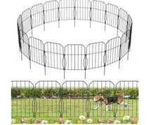 WELDUN Metal Garden Fence, Total 590CM(L) ? 41CM(H), 19 Pack Small Fencing for