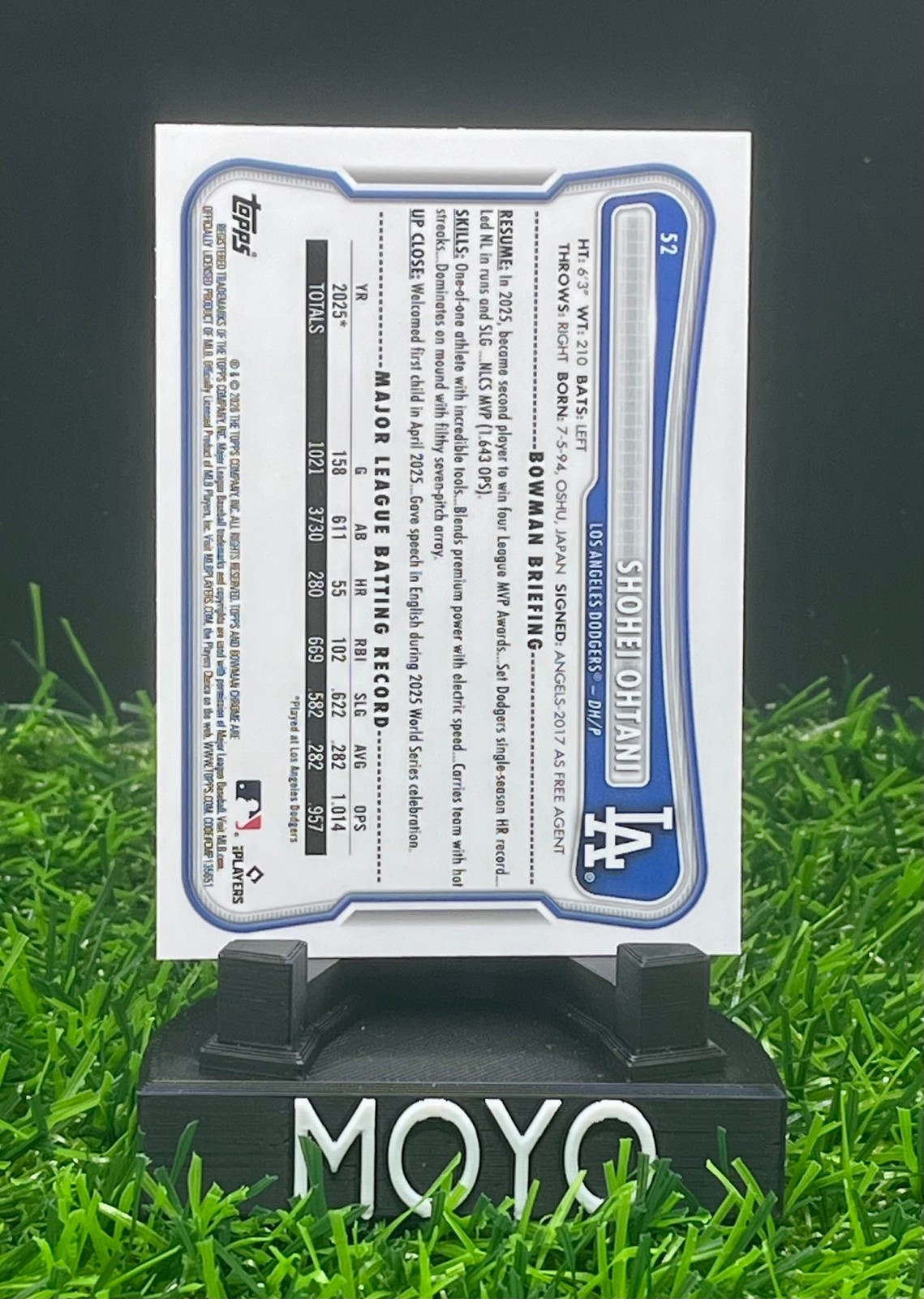 2026 Bowman Shohei Ohtani Chrome Mega Mojo Refractor Parallel Dodgers SP view 2
