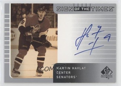 2001-02 SP Authentic Sign of the Times Martin Havlat #HA Auto 1o3