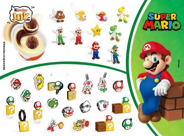 SUPER MARIO KINDER JOY 2025: ¡Completa la serie! VQ390 DV550A A Elección +...
