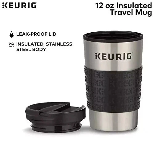 Caneca de viagem Keurig compatível com cafeteira K-Cup Pod pacote com 1 contagem de 1 aço inoxidável - Imagem 4 de 4