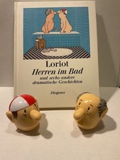 Set Loriot 2 x Figur Herren im Bad + Buch (Herr Müller-Lüdenscheid/ Dr. Klöbner)