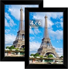 4X6 Picture Frame Set of 2 Photo Frames for 4X6 Pictures Wall Gallery Black 4X6