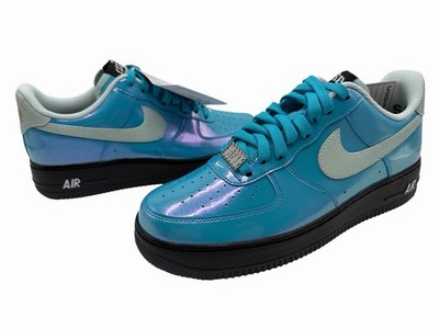 NIKE AIR FORCE 1 UNRELEASED BLUE GLAM ROCK IRIDESCENT PROMO SAMPLE US 9 RARE AF1