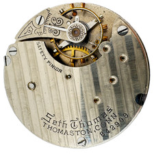 Antique 18s 1906 Seth Thomas Pinstriped 7 Jewel Hunter Pocket Watch Movement 37