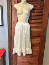 Vintage Velrose Half Slip Skirt Medium Lace Trim Lingerie Y2K 90s
