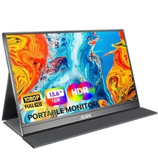 15.6" FHD Portable Monitor USB-C HDMI Gaming Display with Smart Cover
