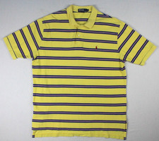 Vintage 90's Polo Ralph Lauren Striped Short Sleeve Shirt Mens XL Yellow