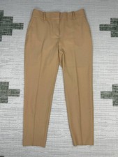 Sezane Dress Pants Womens 38 Brown Wool Blend High Rise Tapered Leg Business