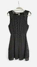 Maurices Polka Dot Dress Black Lace Sz S Party