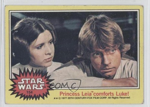 1977 Topps Star Wars #154 Princess Leia comforts Luke! — Raw