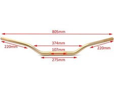 28mm Gold EVO Handlebars Fat Bars SX CR Motocross MX Dirt Pit Bike motorcycle
