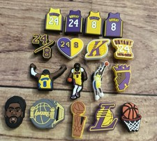 Los Angeles Lakers Croc Charms Lot Of 17 Kobe Westbrook Anthony Davis RIP