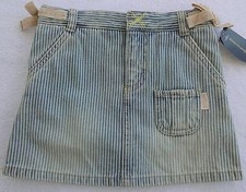 NWT Oshkosh Girls Blue Denim Pinstripe Skirt with attached Shorts Size 5, 6 NEW