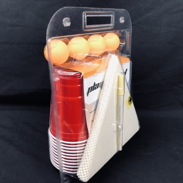 Beer Pong Kit Flip Cup Pong Star NIP 20 Cups 4 Pong Balls Wash Cups Mat Party eBay