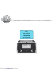 Owner's Manual for McIntosh MC 601
