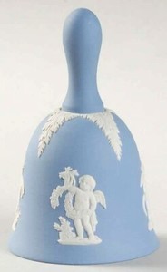 Wedgwood Blue Jasperware Bell with Ringer