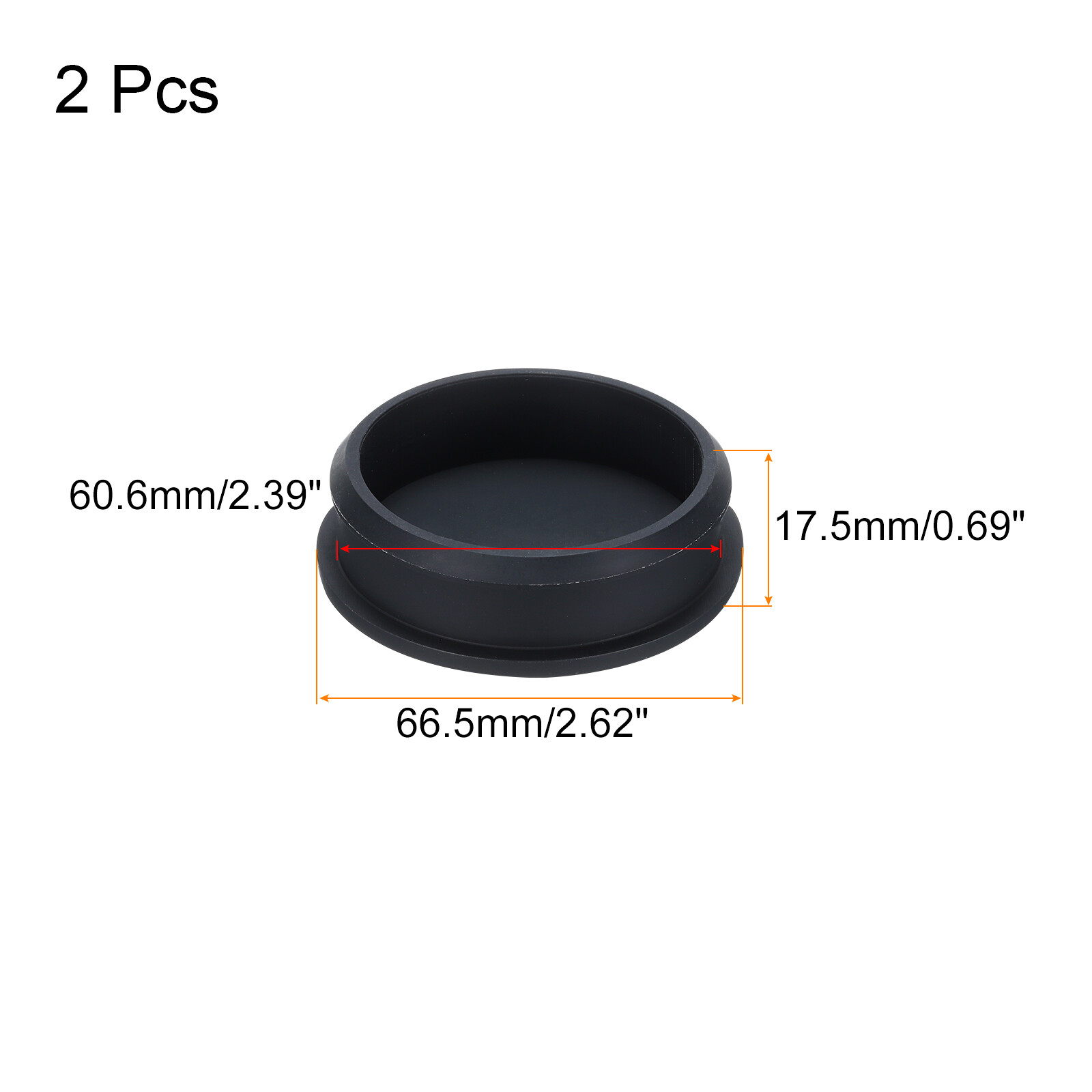 Silicone Hole Plugs Flush Type Panel Round Hole Plugs 60.6mm Diameter